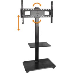MYWALL MYW HP129L - Soporte de TV con ruedas, 32" - 75", retrato y paisaje, negro