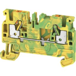 WEIDMÜLLER A2C 2.5 PE - Borne de paso Klippon® Connect, serie a verde / amarillo