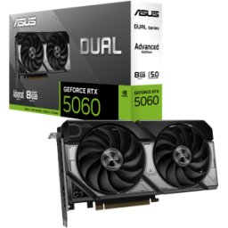 Asus Tarjeta Gráfica GeForce® RTX 5060 Dual OC Advanced 8GB GDDR7 DLSS4