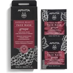 Apivita Express Beauty Mascarilla facial antiarrugas y reafirmante con uva 2 x 8 ml
