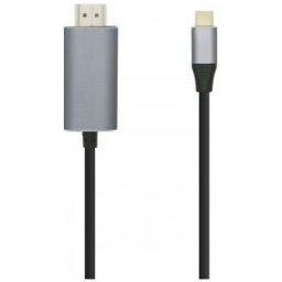 Aisens Cable conversor USB-C a HDMI 4K@60HZ, USB-C/M-HDMI/M, Negro, 1.8m