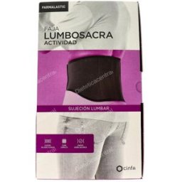 Farmalastic faja lumbar velcro refo t/2 90-120 cm negro