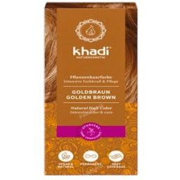 Khadi tinte herbal color castao dorado 100gr.