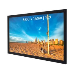 Kimex Pantalla de Proyección Fija con Marco 3x1.69m Formato 16:9