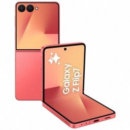 Samsung Galaxy Z Flip7 12GB/256GB Rojo Coral Móvil Plegable con Galaxy AI Versión Internacional