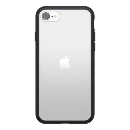 Funda para móvil OtterBox React Cover flexible negra y transparente para iPhone SE 2020/7/8