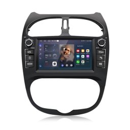 Autoradio JUNSUN para Peugeot 206 2GB RAM 64GB Android 15 CarPlay GPS Bluetooth