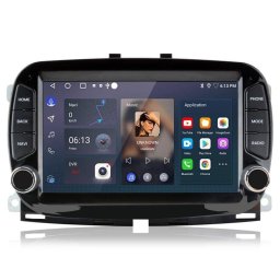 JUNSUN Autoradio 7" Android Fiat 500 CarPlay Android Auto GPS Bluetooth