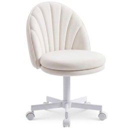 Silla de oficina GTPLAYER Home Office Chair blanca sin brazos altura ajustable