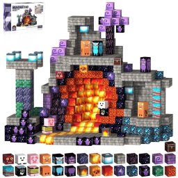 Blossom Magnetic Tiles Set Bloques Magnéticos Construcción Minecraft 100 piezas