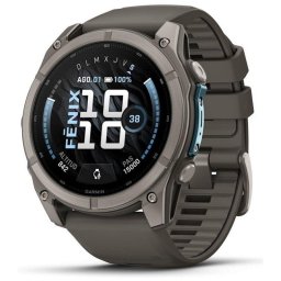 Garmin fēnix 9 GPS Bluetooth Wi-Fi 51mm Titanio con correa de silicona en gris