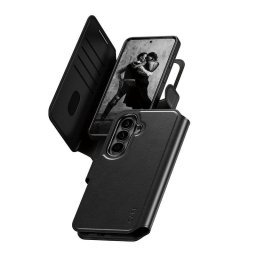 Funda para móvil PanzerGlass CARE Tango 2-in-1 Wallet Piel Negra Qi para Galaxy S26
