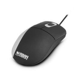 Ratón Urban Factory DSM01UF USB Óptico 800 DPI Ambidiestro Negro Cable 1,5 m