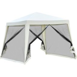 Outsunny Carpa de jardín 300x300x245 cm crema