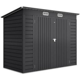 Outsunny Caseta de jardín 249x121x183 cm gris