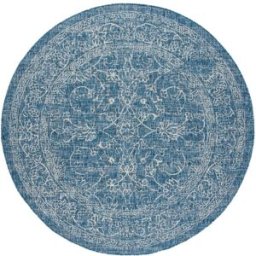 Safavieh Alfombra geométrico de polipropileno azul/blanco, 160 cm