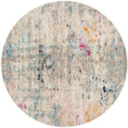 Safavieh Alfombra contemporary de polipropileno gris/oro, 152 cm
