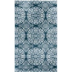 Safavieh Alfombra transicional de polipropileno azul/blanco, 122 x 183 cm