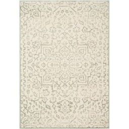 Safavieh Alfombra transicional de viscosa azul/blanco, 122 x 170 cm