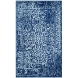 Safavieh Alfombra transicional de polipropileno azul/blanco, 122 x 183 cm