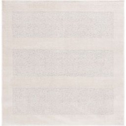 Safavieh Alfombra moderno de poliéster blanco/gris, 201 x 201 cm