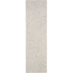 Safavieh Alfombra moderno de lana blanco/azul, 69 x 244 cm