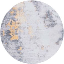 Safavieh Alfombra contemporáneo de poliéster gris/oro, 183 cm