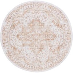 Safavieh Alfombra tradicional de poliéster beige/oro, 183 cm