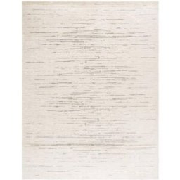 Safavieh Alfombra sólido y tonal de poliéster blanco/gris, 235 x 305 cm