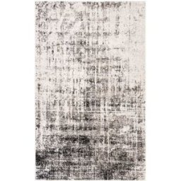 Safavieh Alfombra contemporáneo de polipropileno plata/negro, 155 x 229 cm