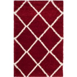 Safavieh Alfombra de polipropileno rojo/blanco, 122 x 183 cm