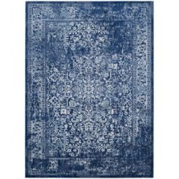 Safavieh Alfombra transicional de polipropileno azul/blanco, 235 x 305 cm