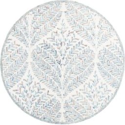 Safavieh Alfombra floral de lana blanco/azul, 183 cm