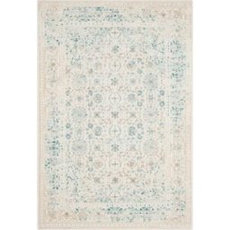 Safavieh Alfombra glam de polipropileno azul/blanco, 122 x 170 cm