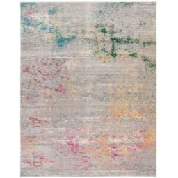 Safavieh Alfombra contemporáneo de polipropileno gris/oro, 274 x 366 cm