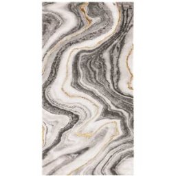 Safavieh Alfombra contemporáneo de polipropileno gris/oro, 122 x 183 cm