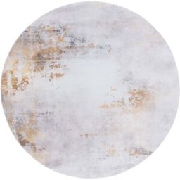 Safavieh Alfombra moderno de poliéster gris/oro, 183 cm