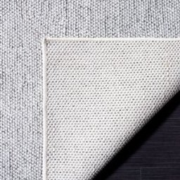 Safavieh Alfombra sólido y tonal de poliéster gris/blanco, 235 x 305 cm