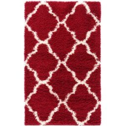 Safavieh Alfombra de polipropileno rojo/blanco, 122 x 183 cm