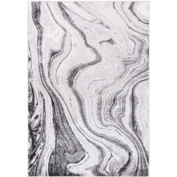 Safavieh Alfombra contemporáneo de polipropileno gris/oro, 135 x 196 cm