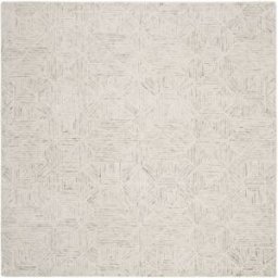 Safavieh Alfombra moderno de lana blanco/azul, 183 x 183 cm
