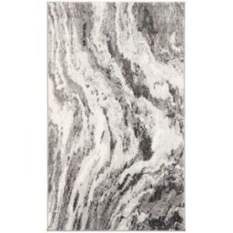 Safavieh Alfombra transicional de polipropileno blanco/gris, 122 x 183 cm
