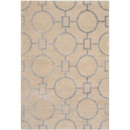 Safavieh Alfombra transición de moda de lana beige, 122 x 183 cm