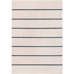 Safavieh Alfombra contemporáneo de polipropileno blanco/azul, 122 x 183 cm