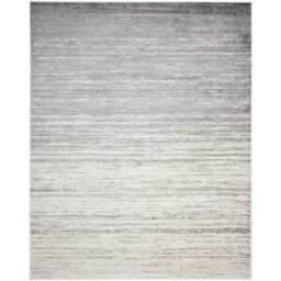 Safavieh Alfombra ombre moderno de polipropileno blanco/plata, 235 x 305 cm