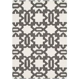 Safavieh Alfombra contemporáneo de lana blanco/gris, 122 x 183 cm