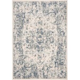 Safavieh Alfombra tradicional de polipropileno blanco/azul, 122 x 183 cm
