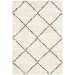 Safavieh Alfombra de polipropileno blanco/gris, 183 x 274 cm
