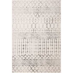 Safavieh Alfombra bohemio de polipropileno blanco/gris, 200 x 300 cm