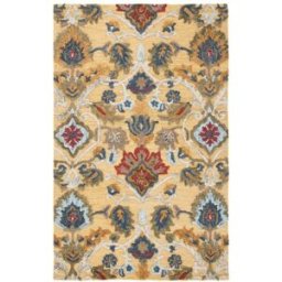 Safavieh Alfombra tradicional de lana oro/multicolor, 244 x 305 cm